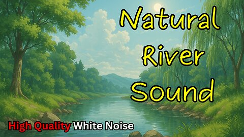 Delicate River White Noise (Black Screen) | Gentle Water Flow for Sleep & Relaxation