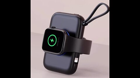 Portable Smartphone Watch 2-In-1 With Built-In Data Cable And Power Bank