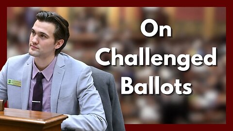 Rep Josh Schriver Speaks on Challenged Ballots in HB 4567