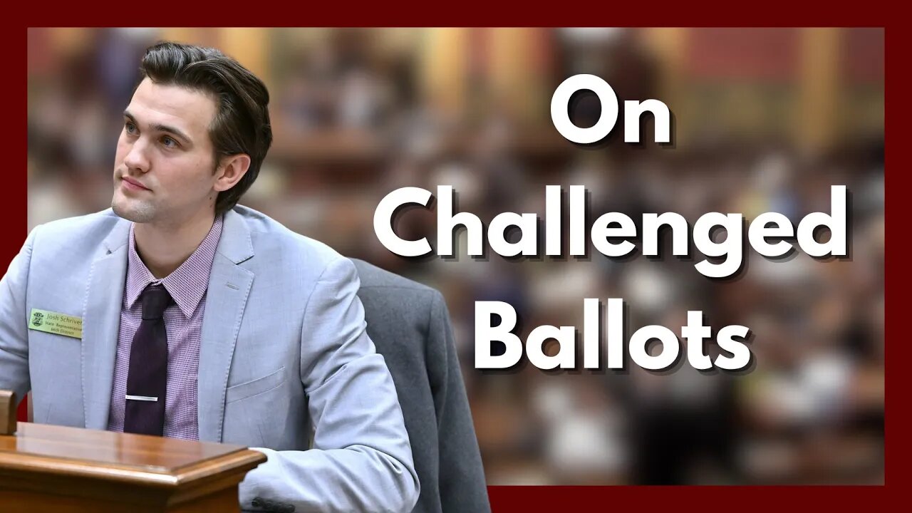 Rep Josh Schriver Speaks on Challenged Ballots in HB 4567