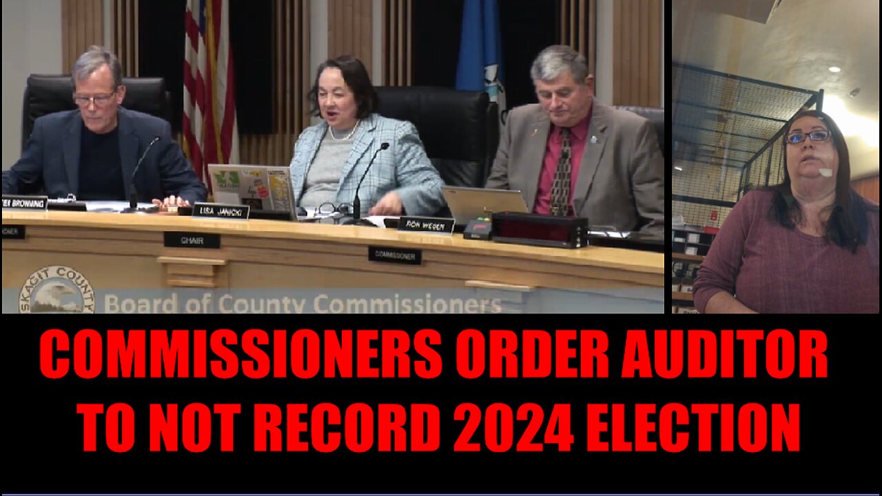 COMMISSIONERS ORDER 2024 ELECTION VIDEO DESTROYED