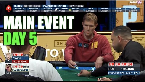 Day 5 Of The MAIN EVENT! I've Got 1 MILLION+! FEATURE TABLE On BIGGEST STAGE! Poker Vlog Ep 346