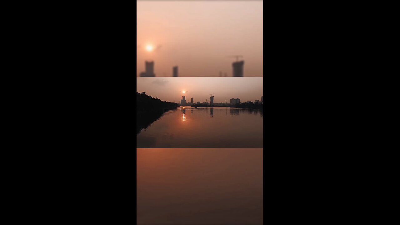 Unreal Sunset at Hatirjheel Lake #hatirjheel #lake #sunset