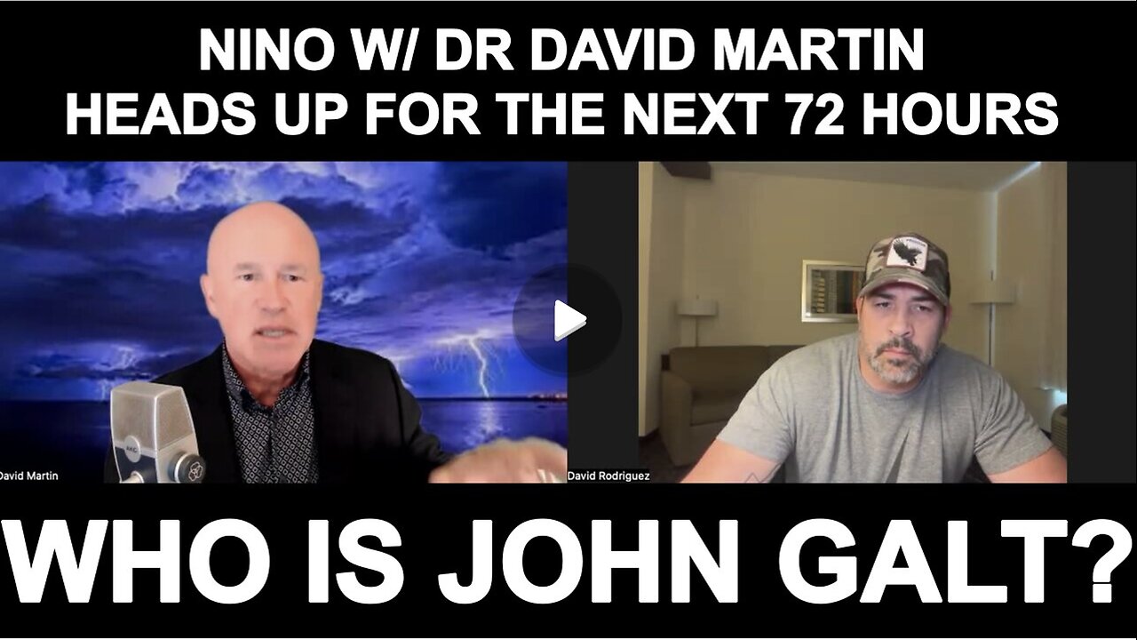 NINO W/ Dr. David Martin- DOCUMENTS OF PLANNED BIO ATTACK SET 4 JULY 4TH WHO IS John Galt?