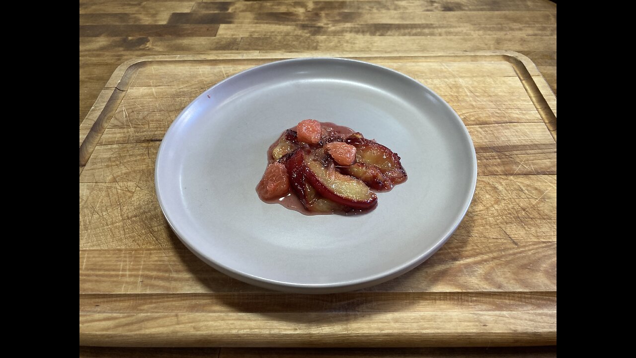 Roasted Plum Salad with Cardamom Syrup