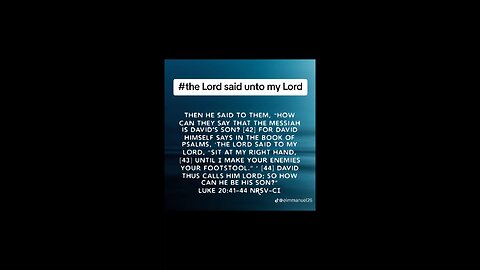 The Lord said unto my Lord #Trinity #biblebuild #bibleverse #bibleverseoftheday #bible