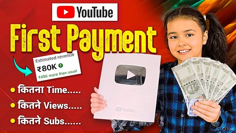 My First Payment from Youtube💰! YouTube Earning Kitna Aaya 🤔YouTube Se Paise Kaise Kamaye