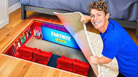 I built a secret movie theater in my room!