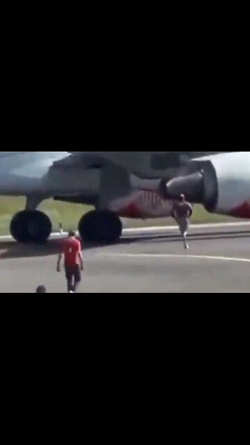 Dude Gets Sucked Into Jet Engine Running From Security