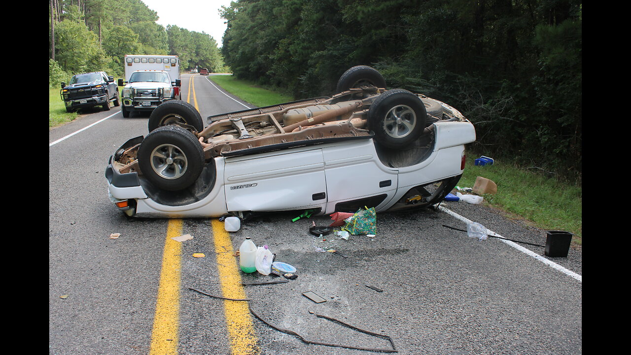 DRIVER ROLLS SUV, ALCOHOL SUSPECTED, GOODRICH TEXAS, 08/01/25...