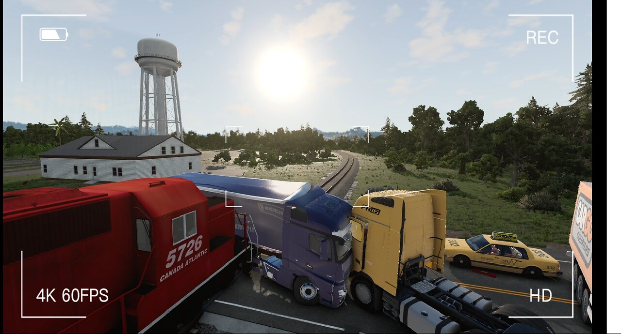 Insane Train Collision Causes Traffic Chaos! | BeamNG.drive