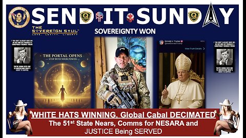 ⚡️SEND IT SUNDAY⚡️ White Hats Won? 51st State Next? Cabal Dismantled? 5/5 Marker, Trump Card Active!