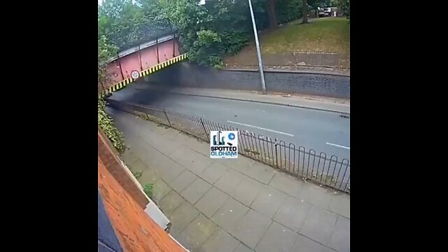 Bus driver nearly decapitates passengers after crashing into a low bridge and ripping off the top