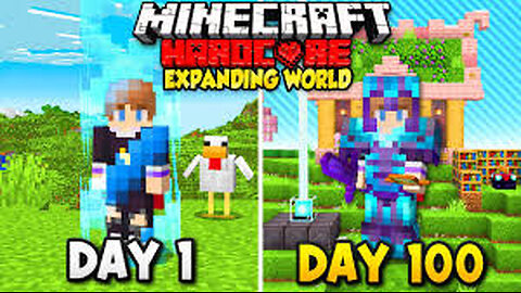 I Survived 100 Days in an EXPANDING WORLD in Minecraft