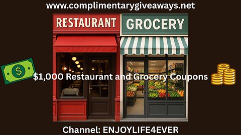 $1,000 Restaurant & Grocery Coupons