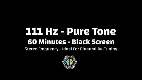 🔊 111 Hz Pure Tone | Cellular Healing & Balance Frequency | 60 Minutes | Black Screen | Stereo