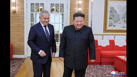 North Korea TV shows video of leader Kim Jong Un meeting Russian Security Council chief Shoigu