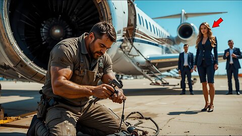 A Struggling Mechanic Fixed a Billionaire’s Jet on the Tarmac — Its Owner Asked to Marry Him on Spot