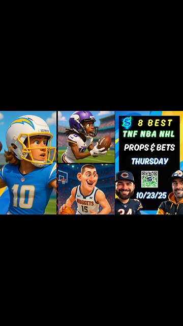 🏈 8 HOT TNF NFL PICKS | VIKINGS vs CHARGERS | NBA PROPS | NHL PICKS | PRIZEPICKS TODAY 10/23/25