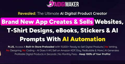 How Good is AIDigiMaker? design & selling websites, T-shirt graphics, eBooks, stickers, & AI prompts