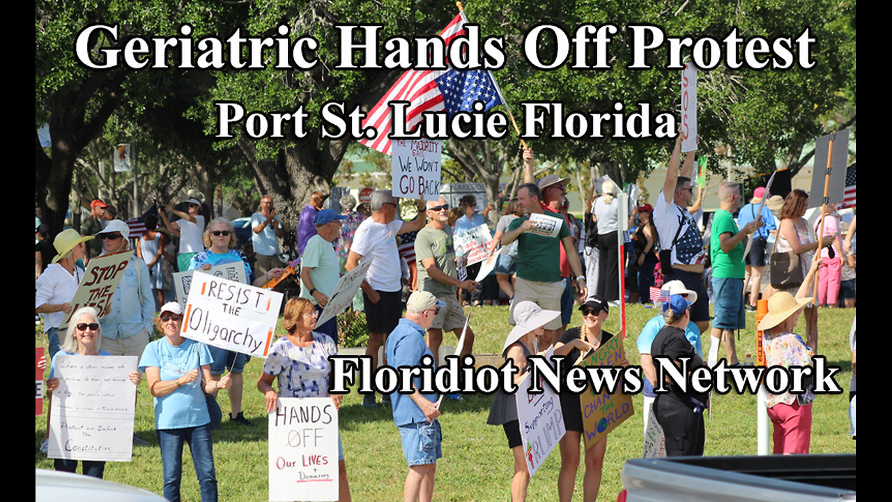 Geriatric Hands Off Protest Port St. Lucie Florida