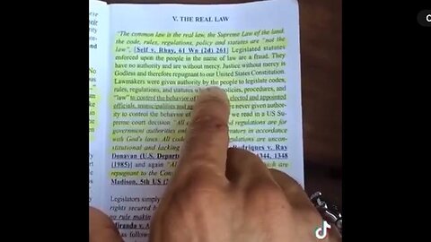 The COMMON LAW is the SUPREME LAW OF THE LAND!!