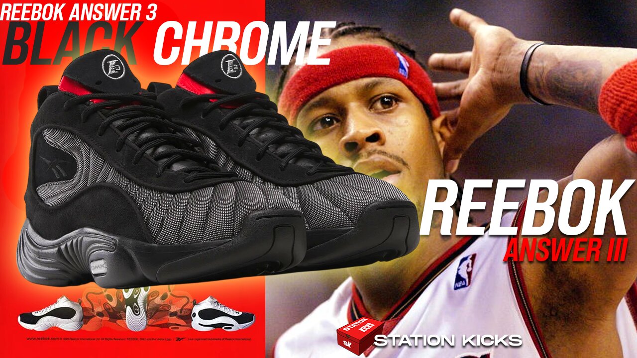 THE REEBOK ANSWER III RETURNS IN "BLACK CHROME - ENERGY RED"🔥