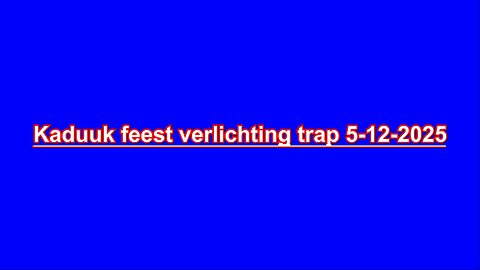 Kaduuk feest verlichting trap 5-12-2025 - #Kaduuk #verlichting #kapot #feestverlichting