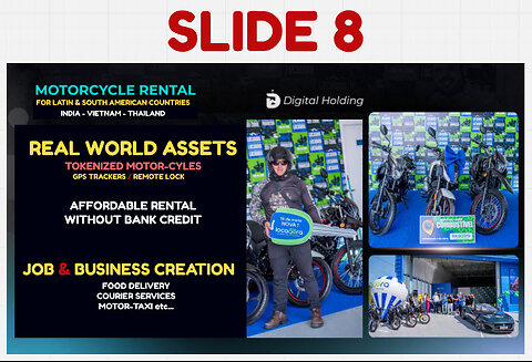 DIGITAL HOLDING CEO DEMO - TOKENIZED TRACKABLE MOTORCYCLES & AI INCOME - TOP TEAM ROB BUSER 