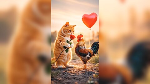 cat in love