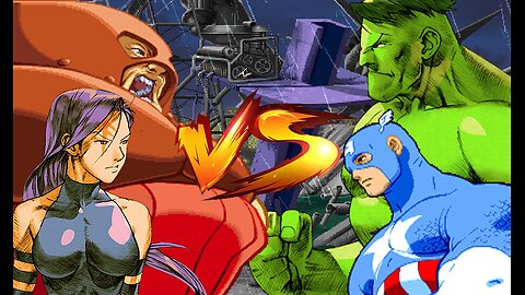 [REQUESTED] #073: MARVEL SUPER HEROES Intro Fights: Psylocke / Hulk / Juggernaut / Captain America