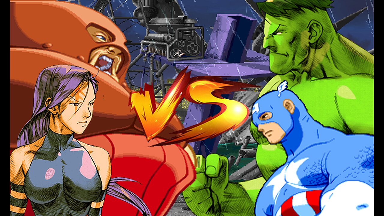 [REQUESTED] #073: MARVEL SUPER HEROES Intro Fights: Psylocke / Hulk / Juggernaut / Captain America