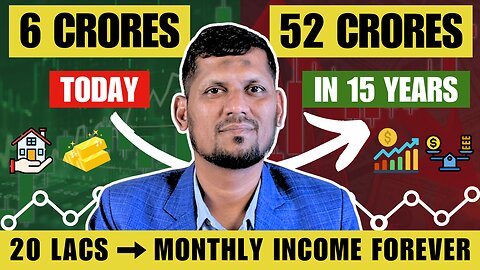 6 Crores Today → 52 Crores in 15 Years → 20 Lacs Monthly Income Forever?