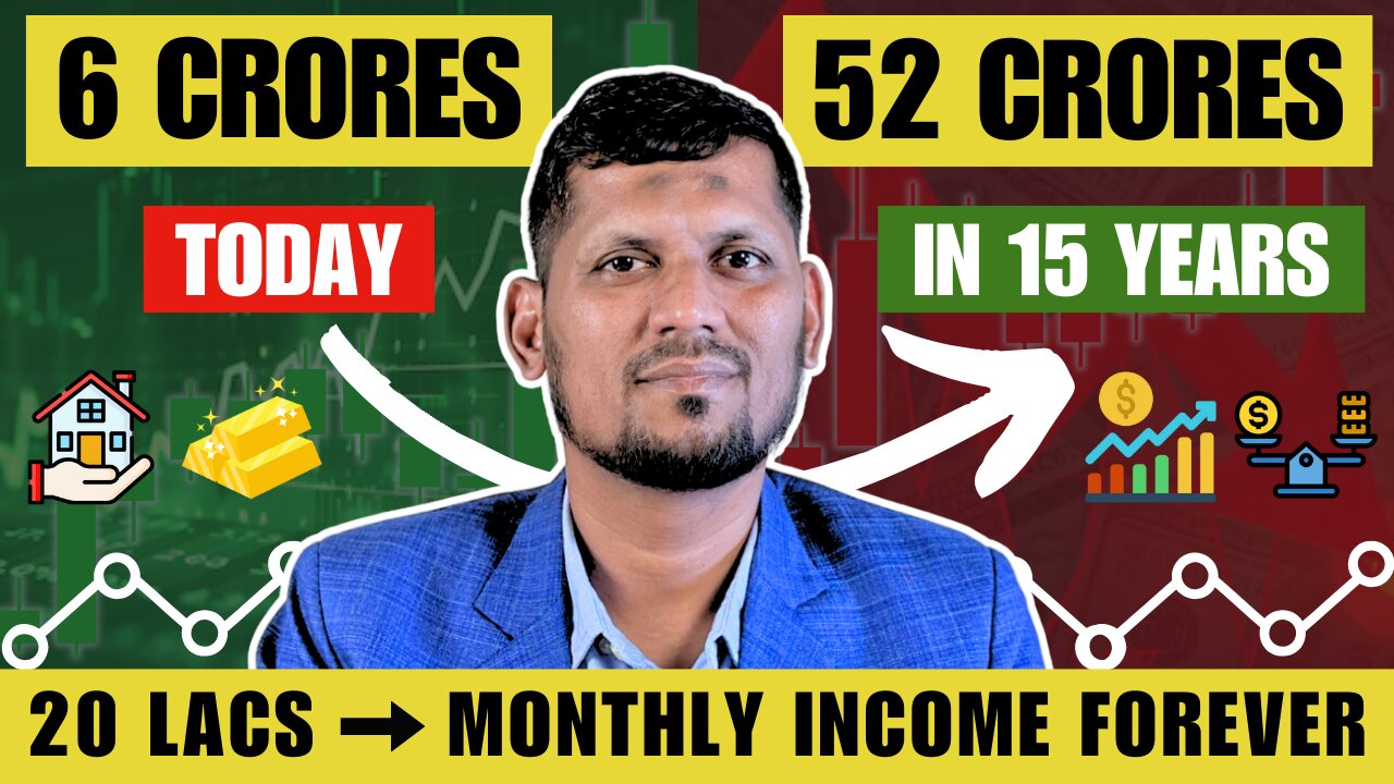 6 Crores Today → 52 Crores in 15 Years → 20 Lacs Monthly Income Forever?