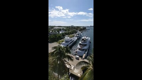 Yachts off 17th street bridge Fort Lauderdale Florida