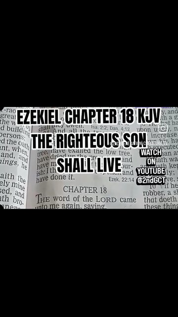 Livestream Preview Ezekiel #Ch 18 #KJV The Righteous Son Shall Live #faith #biblestudy #live #holy