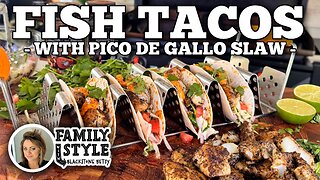 Fish Tacos with Pico de Gallo Slaw on the Blackstone Griddle