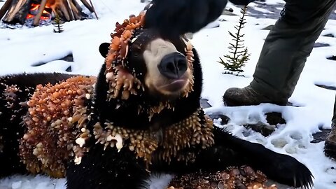 Black Mother bear injured animals videos