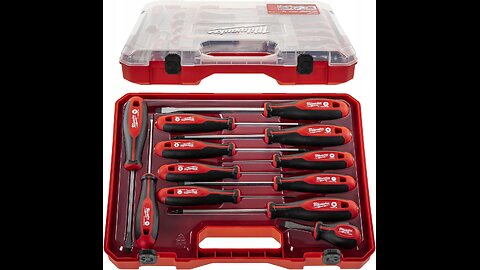 Milwaukee Set of 12 Tri-Lobe Screwdrivers 4932472003,Red