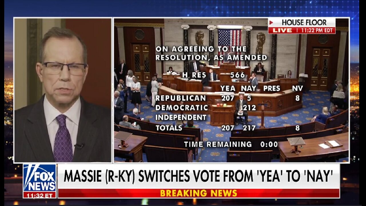 MASSIE SWITCHES VOTE FROM YEA TO NAY