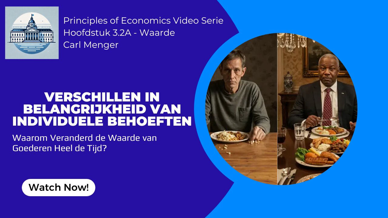 Principles of Economics van Carl Menger H3.2A - Verschillen in Belangrijkheid van Individuele Behoef