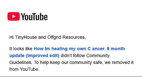 Banned on You Tube!- my own personal Cancer Recovery Story!