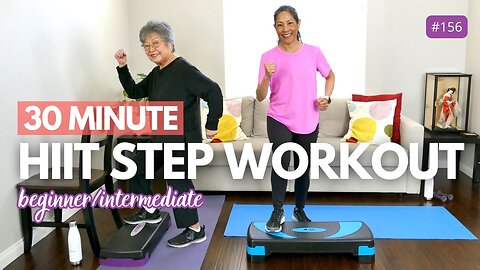 30 Minute Step Workout for Beginners and Seniors Pyramid HIIT