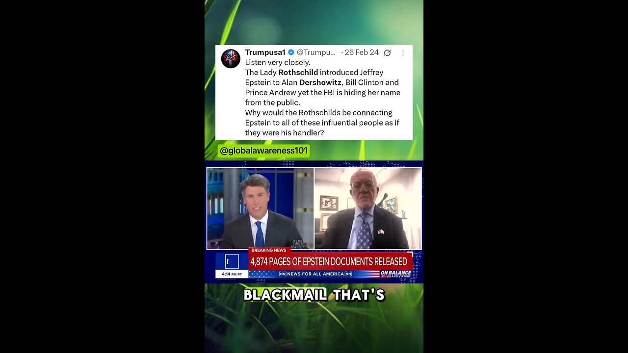 Truth bomb testimony about Epstein blackmail we're told is not true.
