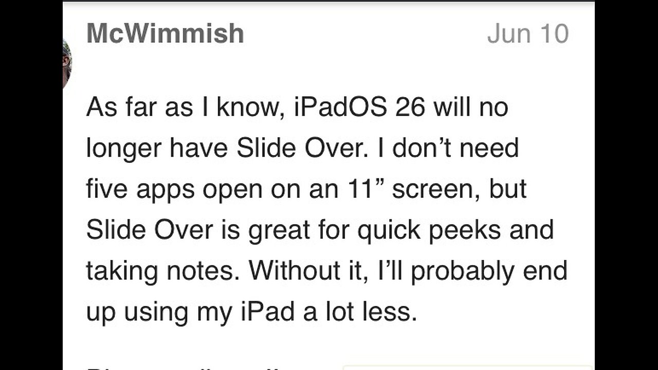 My Reaction That Apple removed The Floating App screen in IPADOS 26!!!!