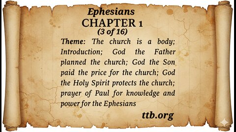 Ephesians Chapter 1 (Bible Study) (3 of 16)