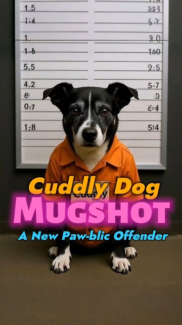 Cuddly Dog Mugshot: A New Paw-blic Offender ​