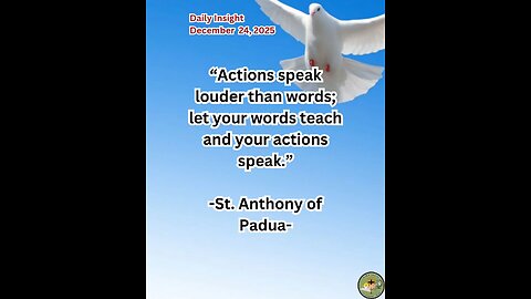Daily Insight December 24, 2025 #faith #saint #insight