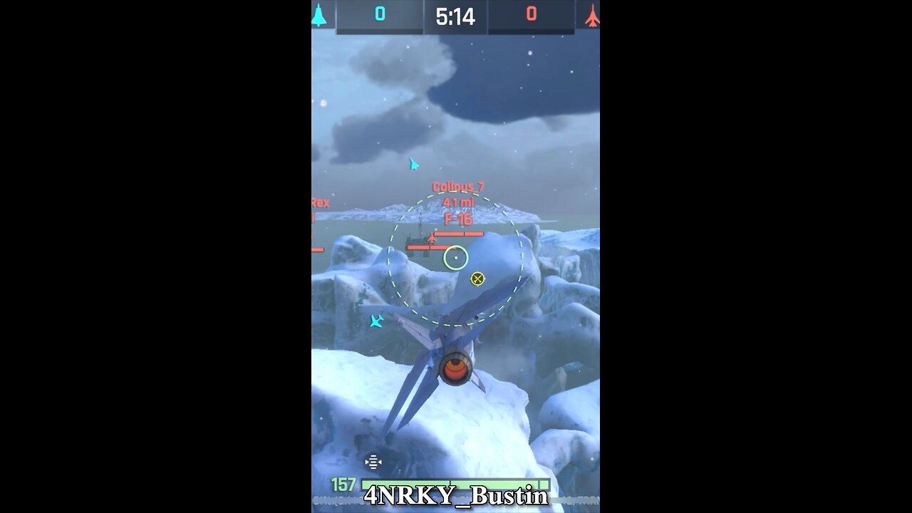 MiG-23 dodging missiles and snowflakes