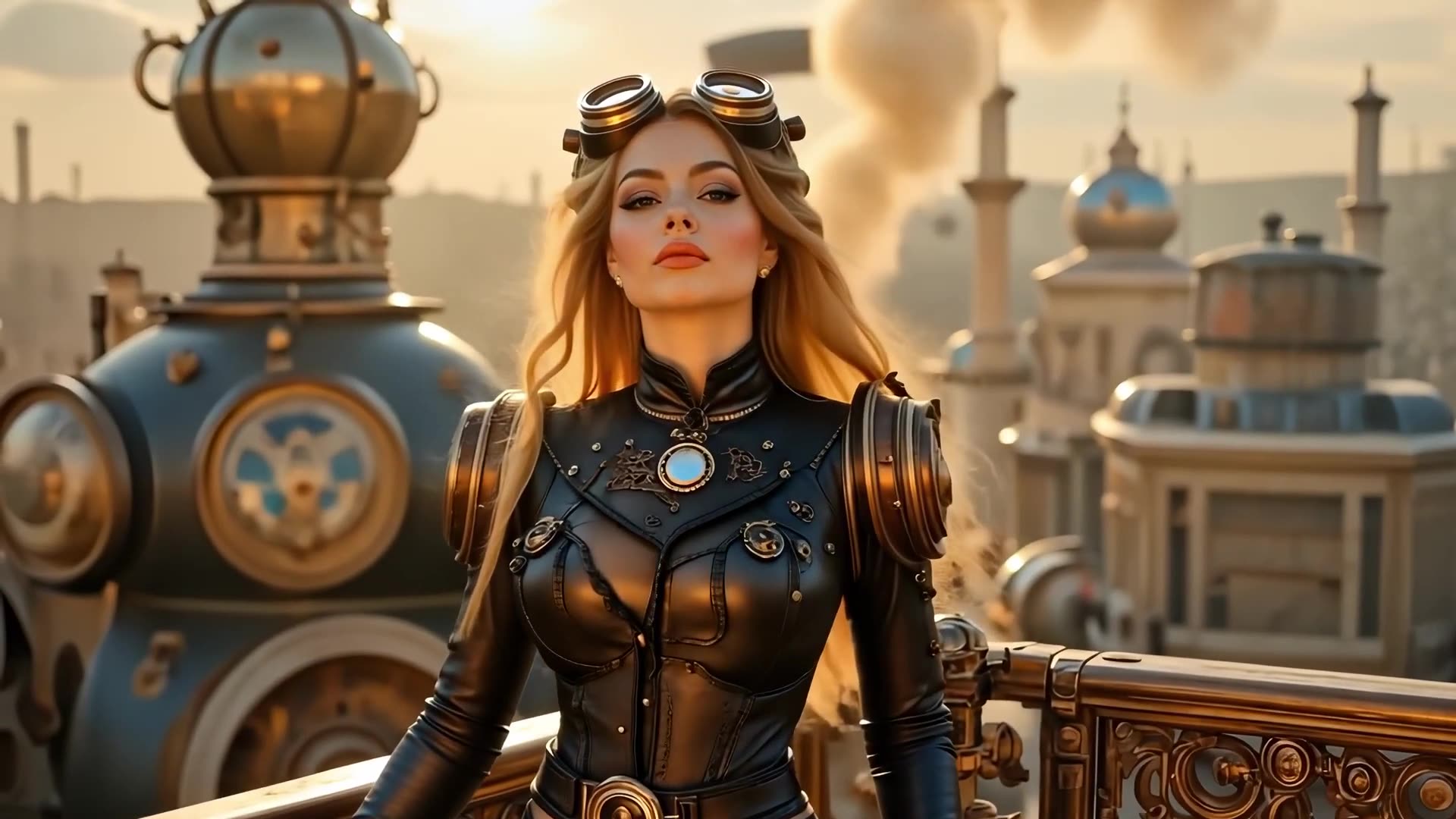 Steampunk Realistic Women PT 6 - Dramatic Sci-Fi Music - AI Cinematic